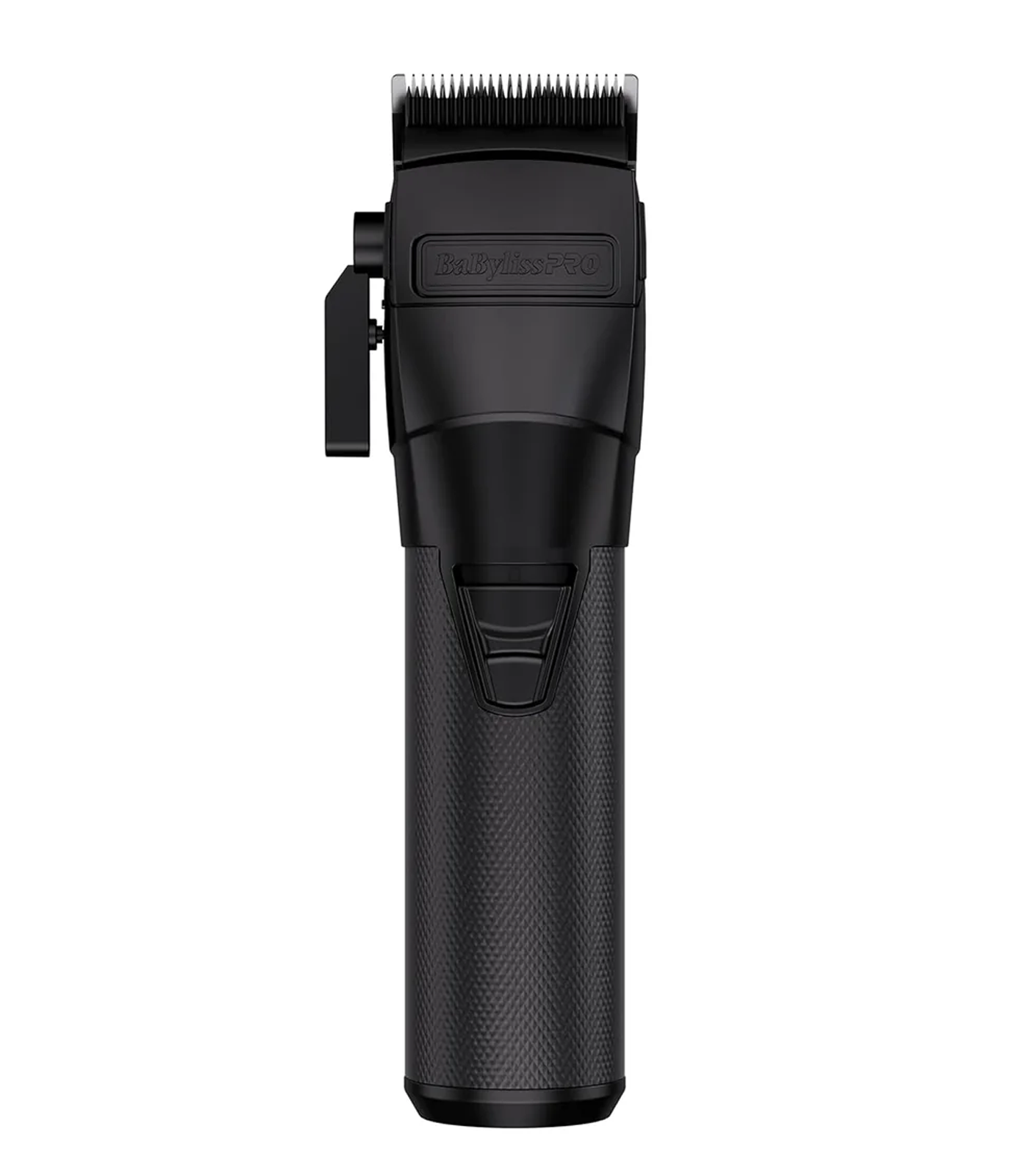 Black hair trimmer on a white background