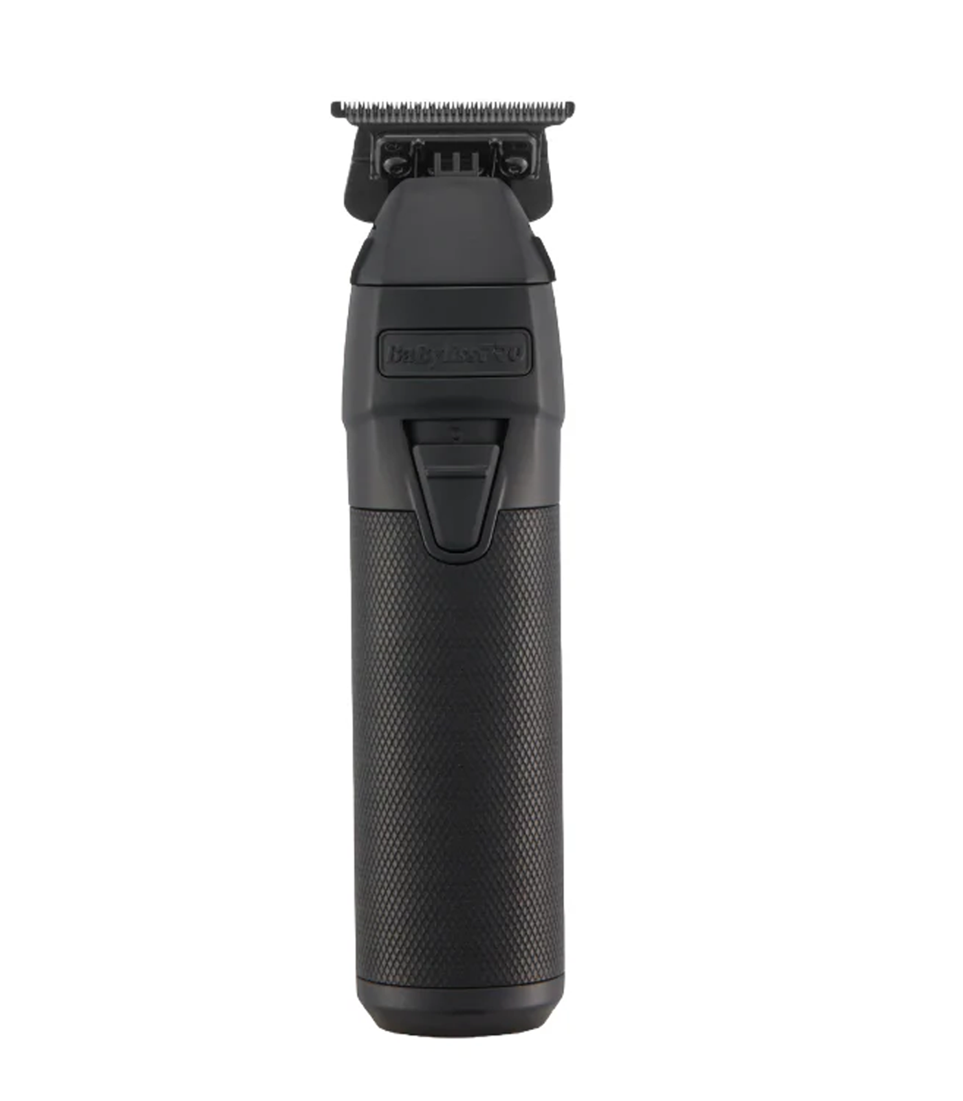 Red and black hair trimmer on a white background