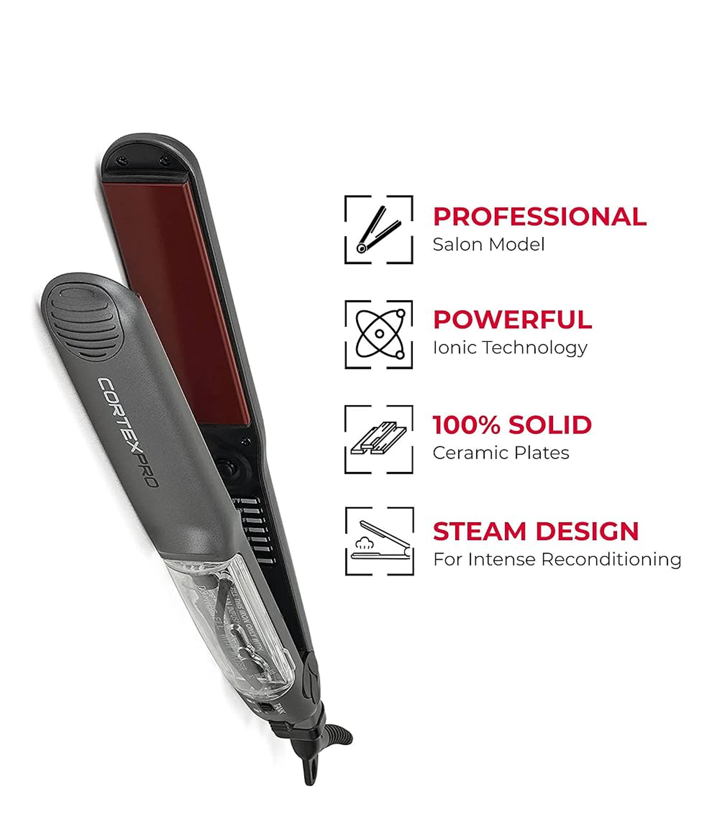Cortex Vapor Hair Straightener, 1.25 Inch