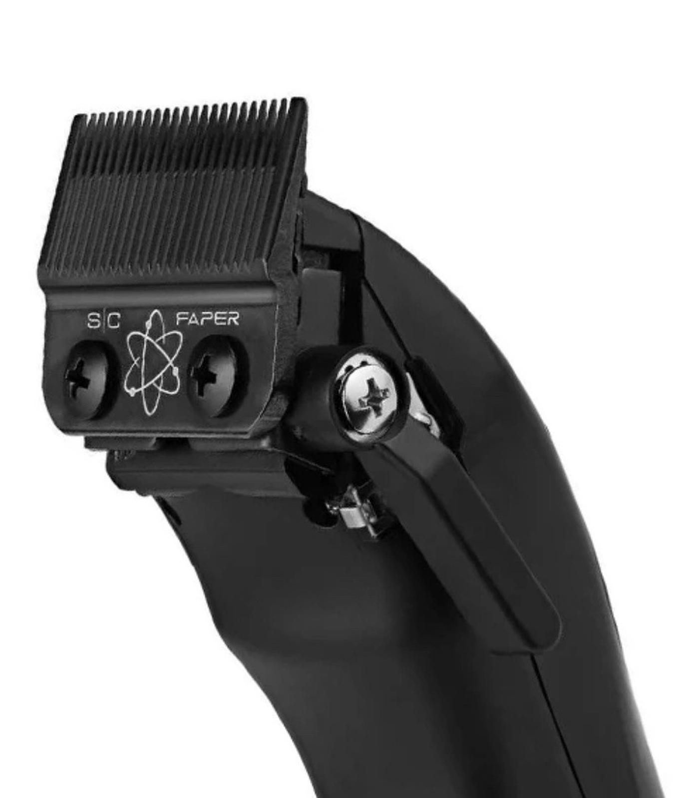 Black hair clipper with brand logo on a white background