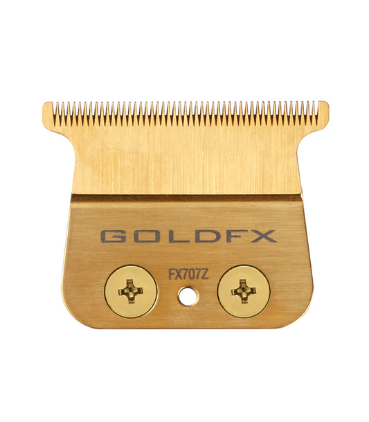 Gold FX hair trimmer head on a white background