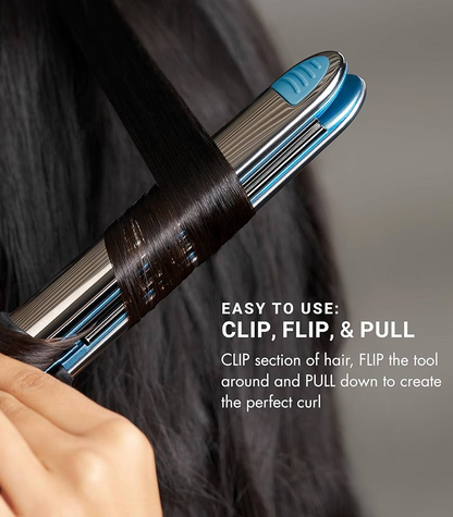 BaBylissPRO Nano Titanium Prima Ionic Hair Straightener – Professional Flat Iron & Curling Iron in One for Stylists, Pro Styling Hair Tool