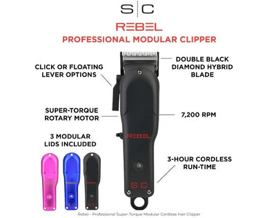 Stylecraft Rebel Professional Super-Torque Modular Cordless Clipper (SC601)