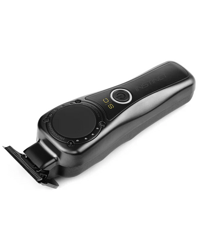 Black hair trimmer on a white background
